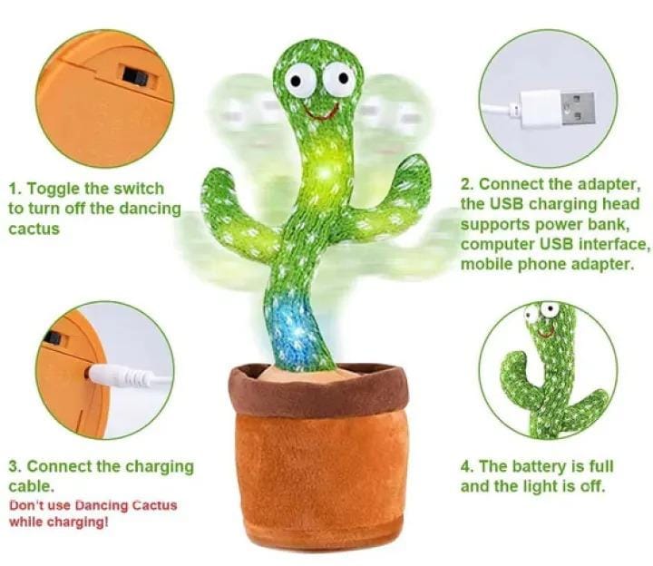 The Original Dancing Cactus (Rechargeable) | Speech & Motor Skills Booster